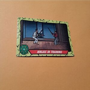 1989 Topps TMNT Ninjas In Training Trading Card 13 Teenage Mutant Ninja Turtles